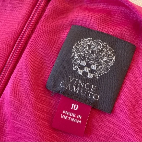 Vince Camuto dress floral mixed print sleeveless side knot twist front midi - Picture 10 of 16